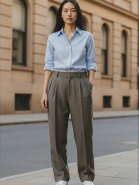 Vintage Lauren Ralph Lauren Pleated Wool Trousers – Sze 6 – Classic Straight